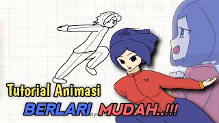 TUTORIAL ANIMASI BERLARI II MUDAH #tutorial #animasi #flipaclip #vanimaker