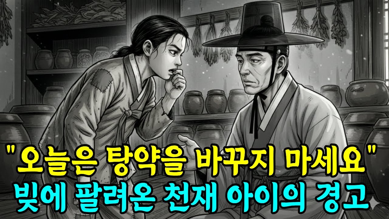 오늘은 탕약을 바꾸지 말라는 아이의 한마디로, 약방의 공기가 멈췄습니다. |야담 |민담 |전설 |설화 |옛날이야기 |오디오북 |수면동화 |사연