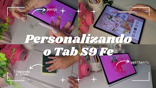 Personalizando o Tab S9 Fe | limpando a capa, trocando a ponta da S Pen e mais! 💗✨️🫧