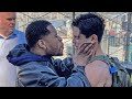 Devin Haney SMACKS Ryan Garcia!! - FACE OFF EXPLODES!! at top of Empire State Building | DAZN Boxing