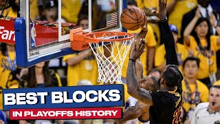 The 17 Best CLUTCH Playoff BLOCKS in NBA HISTORY! 💥🤯