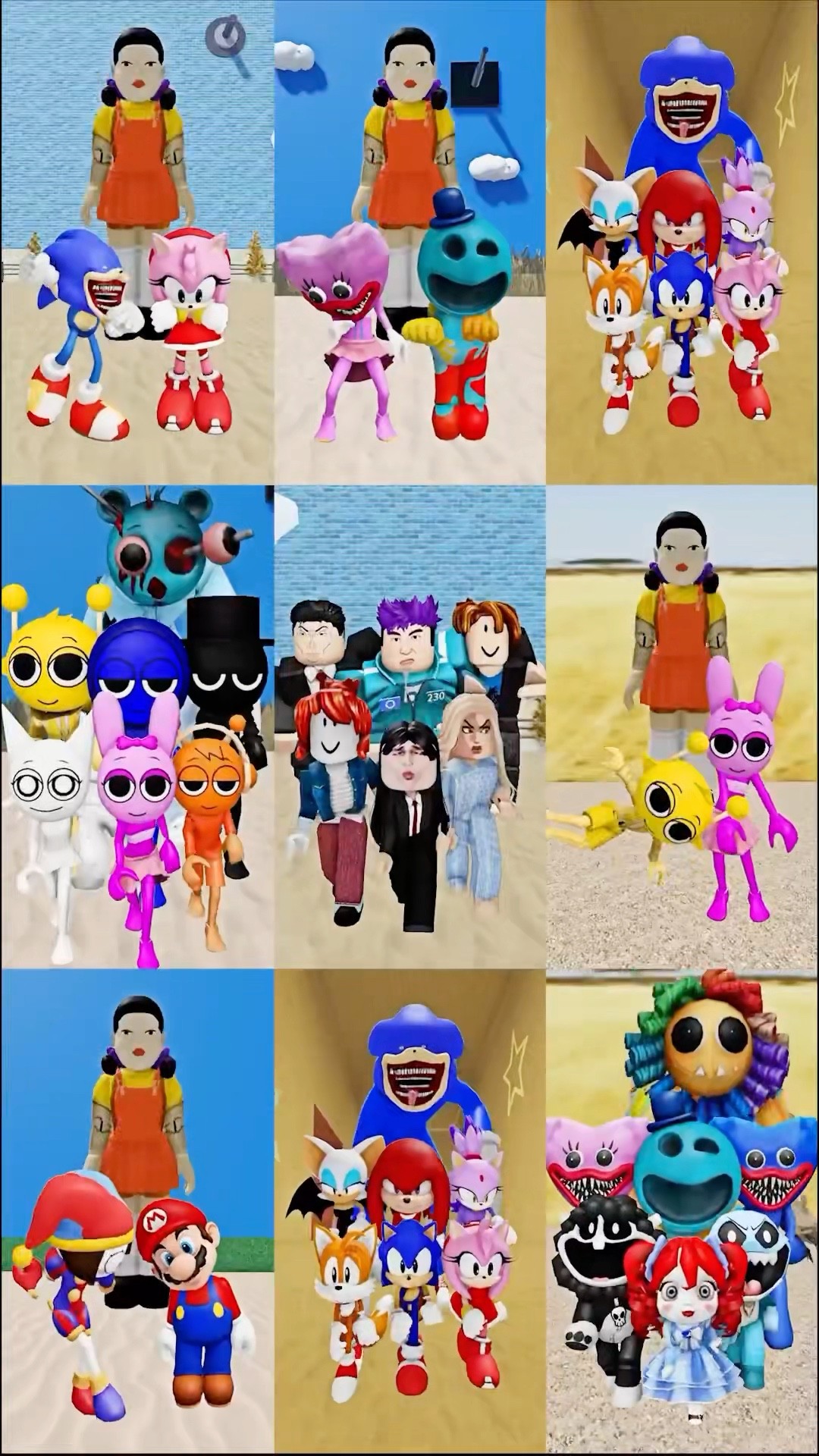 Squid Game #sprunki #incredibox #sonic #mario #pomni #digitalcircus #poppyplaytimechapter4