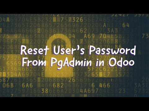 Reset Users Password From PgAdmin In Odoo