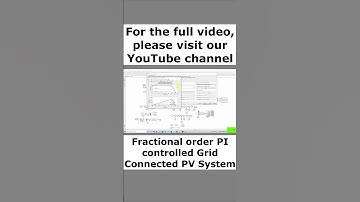 PV Grid | Fractional order PI controlled Grid Connected PV System