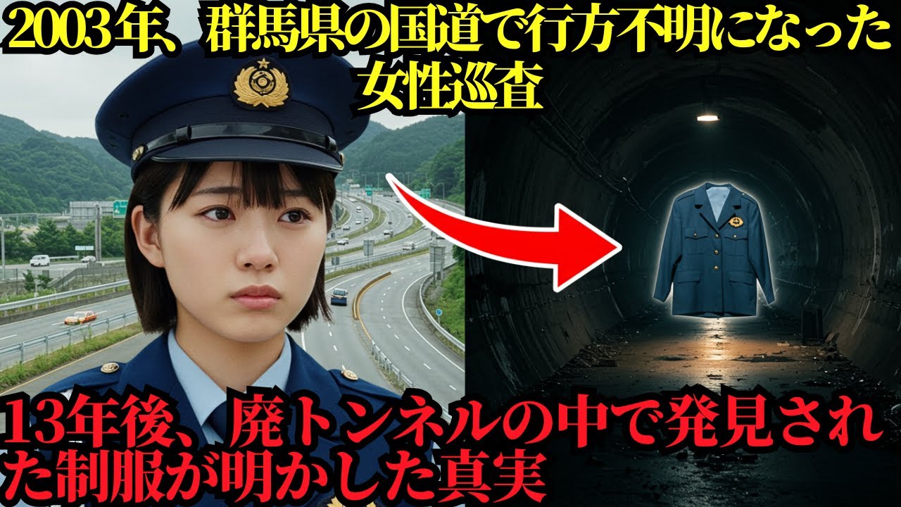 2003 年、群馬県の国道で行方不明になった女性巡査… 13年後、廃トンネルの中で発見された制服が明かした真実