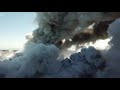 Smoke billows from japans james bond volcano