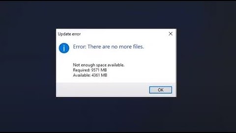 [FIX]  "Error: There are no more files" in Windows
