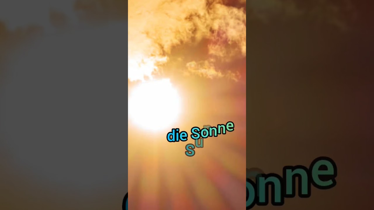 German Weather Names Vocabulary