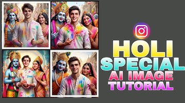 #Video How To Create 3d Holi With Krishna Ji Ai Image // Viral Holi ai Image kaise banaye