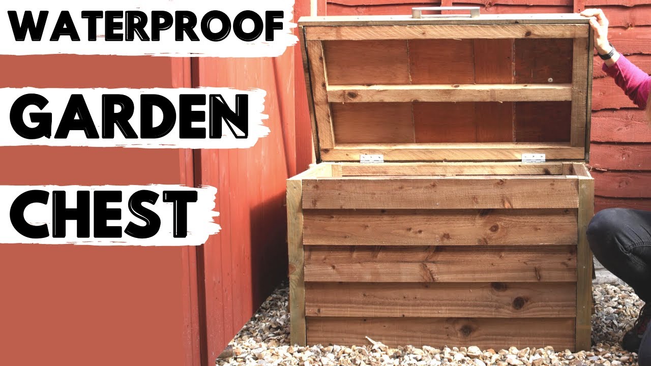 DIY Garden Outdoor Storage Box/Unit - Waterproof with Felted Hinged Lid! 