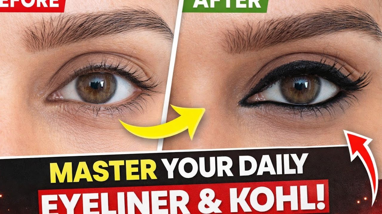 Daily Wear Kajal & Eyeliner Tutorial | Smudge-Proof, Natural & Easy. Video 3