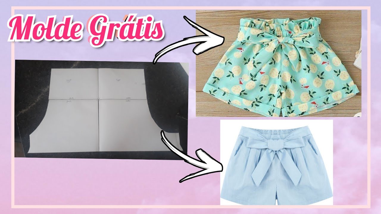 Short feminino: Molde gratis para corte e costura como faço, trabalhos  manuais passo a passo, técnicas de criatividade, coisas legais para fazer,  Jogos, Blog, …