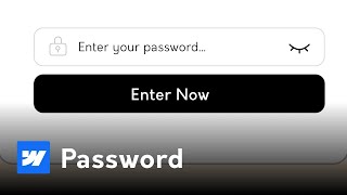 How to Create a Password Protected Page in Webflow