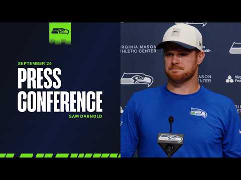 Sam Darnold Discusses Recovering From His Injury, Drew Lock's Performance | Seattle Seahawks