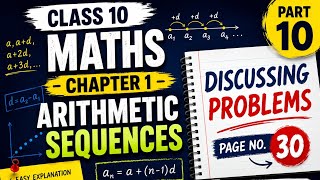 Class 10 Maths Chapter 1 Arithmetic sequences part 10 page number 30