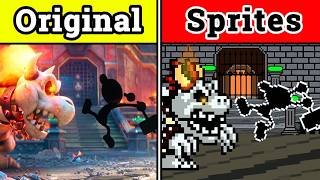 Bowser vs Mr Game and Watch with sprites! - Super Mario Galaxy Movie