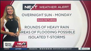 WBZ News at 11pm Sunday weather alert open August 2, 2026