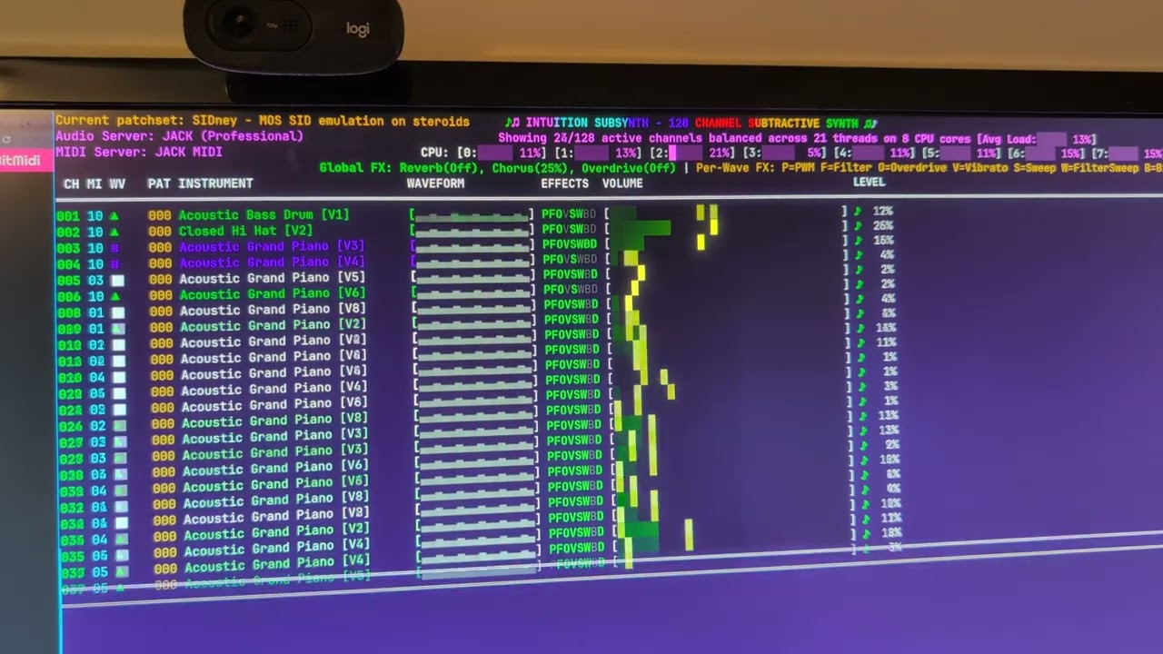 Tainted Love on Subsynth SID Patchset, JACK Audio Server and JACKMIDI