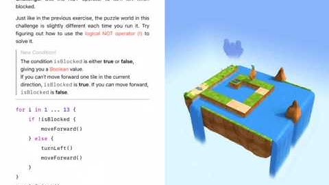 Swift Playgrounds: Spiral of NOT