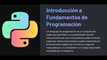 Introducción a Fundamentos de Programación - Variables y Tipos de Datos en Python