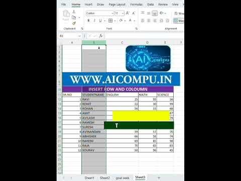 Keyboard shortcut to insert a row in excel #excel #excelsheet #excelprofessional