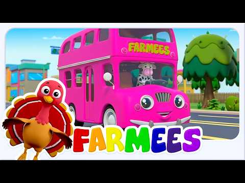 Farmees - Çift Katlı Otobüsün Tekerlekleri 🚌🎵 | Çocuklar İçin Çocuk Şarkıları