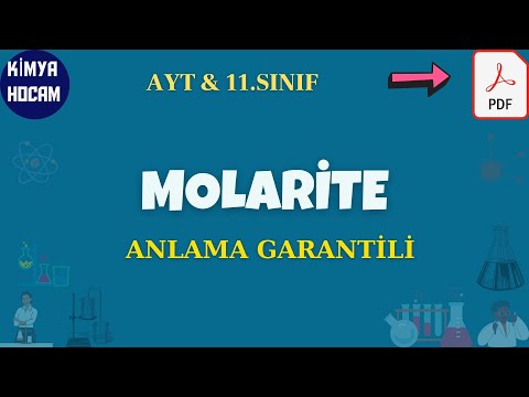 Molarite | Derişim Birimleri | İyon Derişimleri |11.Sınıf | Ayt | Anlama Garantili