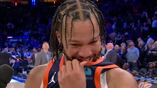 Jalen Brunson emotional hearing name chanted during postgame interview