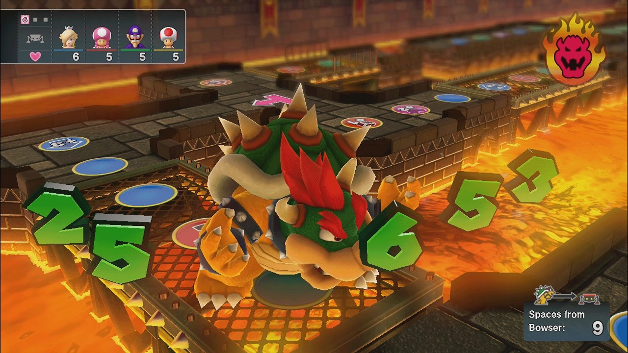Mario Party 10 - Rosalina vs Toadette vs Waluigi vs Toad vs Bowser - Chaos Castle