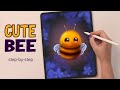 Drawing a cute bee in procreate  easy tutorial