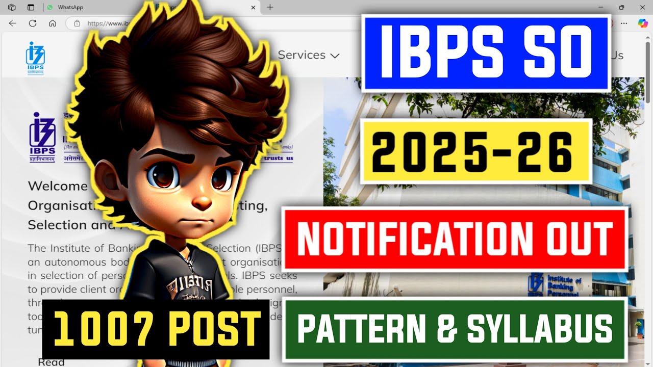 📢  IBPS SO 2025-26 Notification OUT! 😱