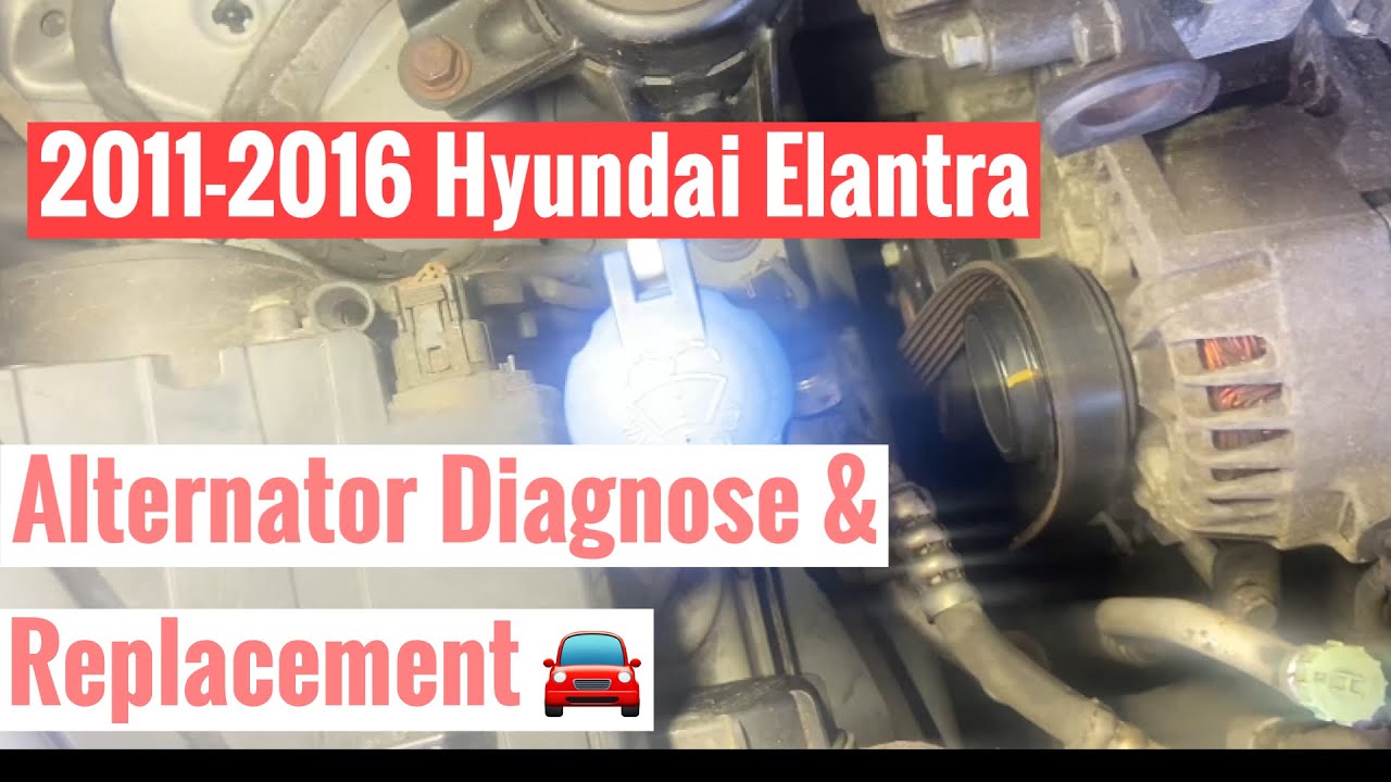 Hyundai Elantra: Alternator diagnose & Replacement 🚘 - YouTube