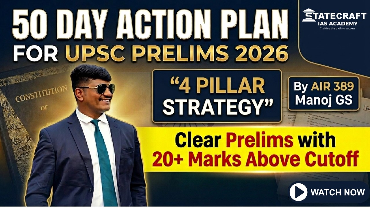 50 Day Strategy Session By Manoj GS to Crack UPSC Prelims 2026 🚀 |Score ...