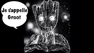 Je Dessine Baby Groot Blanc Sur Noir - Vidéo 2