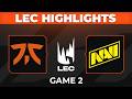 FNC vs NAVI Highlights Game 2 | LEC 2026 Playoffs | Fnatic vs Natus Vincere