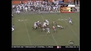 Miami vs FSU 2004 Thomas Carroll Fumble