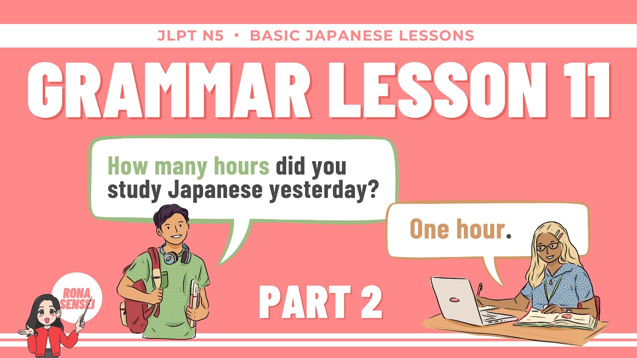 JLPT N5 GRAMMAR | Lesson 11 (Part 2/4): How to use なん + counters - YouTube