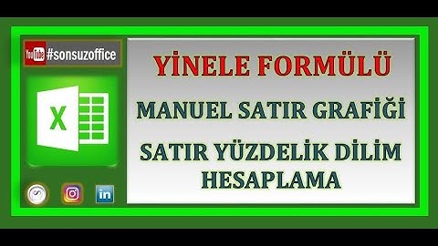 #Excel YİNELE Formülü İle Satırlara Manuel Grafik Oluşturma, Yüzdelik Dilimi Hesaplama