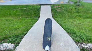 Skateboarding OFF a Concrete SKI JUMP