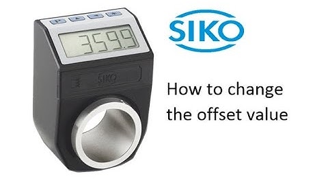7  How to change the offset value - Siko digital indicator