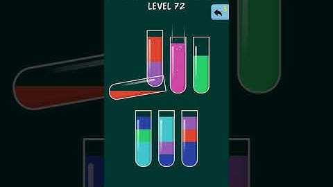 Water Color sort game Level 72 #watersortinggame #Watercolor