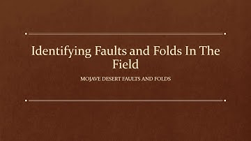 Identifying Faults And Folds in The Field
