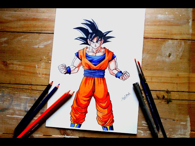 Son Goku from Dragonball Z, Speed Drawing, Time Lapse, Art by Clark