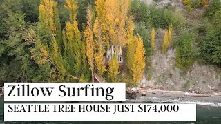Zillow Surfing: Own This Cliffside Waterfront Seattle Tree House For Just $174,000