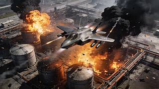 1 minute ago! The largest oil depot was hit by a 9-ton bomb from a US F-35 fighter jet.