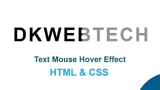 Text Mouse Hover Effects Using HTML CSS