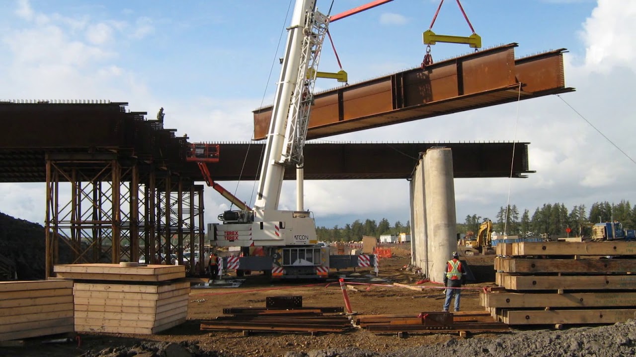 Erection of Steel Plate Girders YouTube