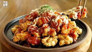 Spicy Crispy Popcorn Chicken!! Garlic Chicken! Perfect Dinner!