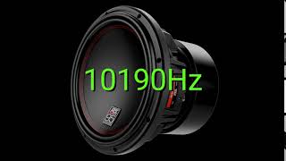 Tone frequency 10190Hz. Test your hearing! speakers/headphones/subwoofer