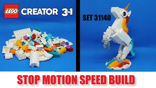 How to build LEGO® Creator 31140 | Magical Unicorn (2023) | Stop Motion